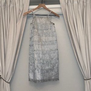 NWT Trish Scully Silver Gatsby Flapper Costume Size 10